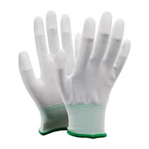 다모아MRO PU 손끝 손바닥 코팅 장갑 (수입 국산), 10개입, 수입)PU 탑(손끝)-흰색S