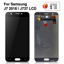 [해외]삼성 갤럭시 J7 2018 프라임 J737 LCD J737A J737P J737V J737T 디스플레이 터치 스크린 디지타이저 교체 부품에 대한 원본 액정 자가 수리, 검은 색
