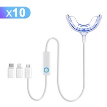 치아미백기 블루라이트 치아 저렴 한 가격 10pcs 치아 화이트닝 LED 빛 타이머 기능 USB 플러그 가속기 타, 01 10 pcs