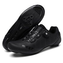 남자의 전문 레저 사이클링 신발 산 MTB 자동 잠금 신발 미끄럼 방지 통기성 사이클링 스포츠 신발 도로 자전거 신발, 42(260mm), 검정색2