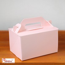 이홈베이킹 앞열림조각케이크상자 핑크 중 25개, 단품