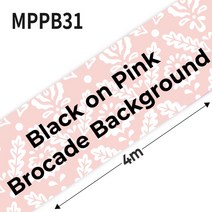 Tze231 tze131 라미네이트 리본 6/9/12/18/24mm 31 색 Brother Ptouch PT-H110 D600 710BT 라벨 메이커 테, 24 Pink Brocade_01 6mm