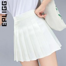 Epligg-미니 스커트 패션 여성용 솔리드 하이 웨이스트 JK 우아한 안전 바지 플리츠 Y2K
