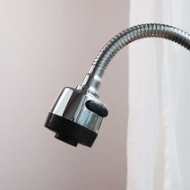 싱크대수전헤드 교체용 주방헤드 원터치 직사 분사 싱크대수도꼭지, 단품