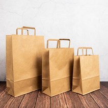 진영 크라프트 플랫 쇼핑백(3입) 대 중 소, 대_$SWA