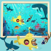 [NATURI] 그림 직소퍼즐 100P 두뇌발달 유아 수조작 영역학습 교육 발달 교구 완구 매트 블록 블럭 작동 조작 놀이 장난감 선물 N T : 245A4B+1232, NATURE 쿠팡 본상품선택, NATURE 쿠팡 심해탐험, NATURE 쿠팡 본상품선택