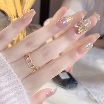 MOA 크리스털 나비 블링블링 네일팁