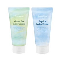 보나쥬르 그린티 워터크림 100ml + 펩타이드 워터크림 100ml 듀오 세트, 그린티 워터크림+펩타이드 워터크림