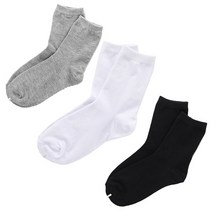 국내생산 여자 데일리 무지 학생 교복 로퍼 중목 면 양말 흰 검정 회색 10 켤레 세트