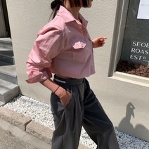 클로슈W / 패치 포켓 크롭 패드 셔츠 2color