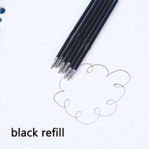 100 개/묶음 0.5mm 파란색 볼펜 리필 사무실 서명 막대 빨간색/파란색/검정색 잉크 학교 문구 용품, 01 black