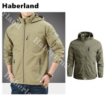 Haberland 봄가을 남성 캐주얼 방수 속건 경량 후드 집업 바람막이점퍼 야구점퍼 야상자켓 전술자켓 등산자켓 낚시복 1111
