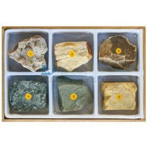 화성과학사 교과서에나오는 퇴적암 6종세트 붙임 딱지포함 암석관찰세트