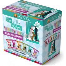 Weruva Dogs in the Kitchen Pooch Pouch Party!?버라이어티 팩 그레인 프리 강아지 사료 파우치 2.8온스 12팩, 12개