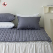 보성침구 M2 알러지케어 침대패드 이불패드 SS Q, 챠콜 M2마이크로