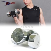 포스스포츠 국산 도금아령 ~15kg 덤벨, 2kg, 1개