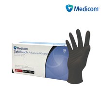 메디컴 세이프터치 니트릴 장갑 블랙 100매, M