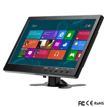 did모니터 전자메뉴판 1024x600 LCD HD 10 인치 미니 모니터 TV 컴퓨터 디스플레이 2 채널 비디오 입력 휴대용 보안 스피커 포함, [01] black, [03] 미국 플매트 카펫 러그