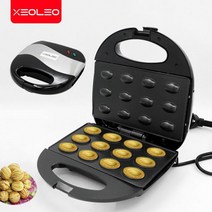 호두과자기계 XEOLEO 전기 호두 페이스트리 자동 너트 와플 빵 메이커 샌드위치 도넛 베이킹 아침 식사 기계 주방 오븐 가정 식품, 110V_미국 | 1