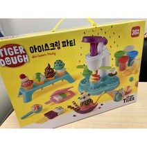 타이거도우 아이스크림 파티 유아용 클레이 세트, 혼합색상, 7세트
