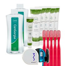 캔케어 퍼펙트구강케어 (캔치약5개+캔칫솔5개+캔가글2개+칫솔살균기1개+휴대용치약1개) 세트 - 항암환자 입퇴원 병원 선물가능, 캔칫솔(혀클리너), 화이트(건전지포함)