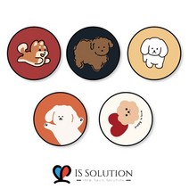 아이팜 2- 귀여운 강아지 그립홀더 그립톡 디자인 스마트톡 휴대폰 부착형 핑거톡 핸드폰 거치대 그립톡 스마트링 분실파손방지, 뛰어시바, 2-ghk029 강아지 그립톡