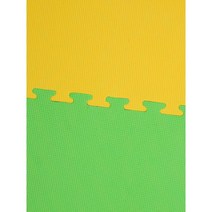 태권도매트 체육관 퍼즐 스포츠 충격흡수 놀이방 바닥 매트, 1m X 1m X 4cm 두께, 크로스 패턴[노랑 초록]