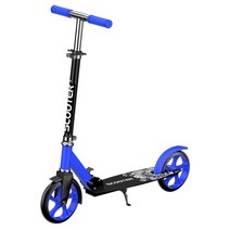 두발킥보드 퀵보드 취미 kick board scooter 킥 스쿠터 성인 핸드 브레이크 야외 스쿠터 이륜 젊은이 발 스쿠터 도시 스쿠터 접이식 8 인치 휠 스쿠터, 파란색, 파란색