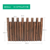 방부목 기둥 데크 목재 야외 단단한 나무 울타리 울타리 야외 안뜰 정원 난간 부식 방지, 직경 6cm 506090cm