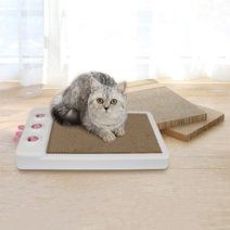 Berregy 고양이 스크래치 평판형, 화이트 1개