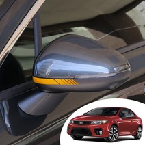 어른킹 포르테 쿱 사이드 미러 포인트 반사 컬러 데칼 스티커 자동차 익스테리어 튜닝 야간시 안전운전, 포르테 쿱(전차종공용), 크롬(별도)