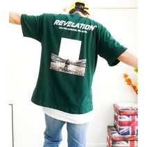 4XL 백프린팅 여름 반팔티 빅사이즈티셔츠 2컬러