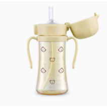PPSU 돗꼼 추 빨대컵 300ml, 퓨어골드, 3개