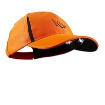 POWERCAP CAMO & Blaze LED 모자 25 10 매우 밝은 핸즈프리 조명 배터리 전원 헤드램프 구조화 블레이즈 오렌지, Blaze Orange