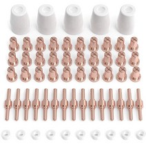 플리즈마 절단 용접기 가정용 60 pcs 구리 플라즈마 소모품 40 50 amps 커터 기계 pt-31 jg-40 esabl-tec 공기 플라즈마 토치 건 액세서리, 사파이어 블루