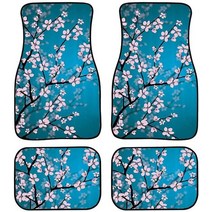 자동차발매트 아름다운 일본 벚꽃/사쿠라 인쇄 카펫 플로어 매트-프론트 & 리어 라이너 세트 자동차 SU, 01 01
