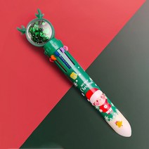 볼펜 크리스마스 프레스 타입 컬러 산타 클로스 학교 색, 3.C