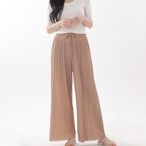 코튼원 플리츠 주름 여성 통바지