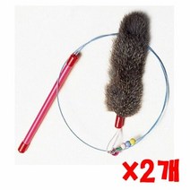 펫모닝 캣티클러 테일 2개 토끼털장난감 낚시대장난감, 1