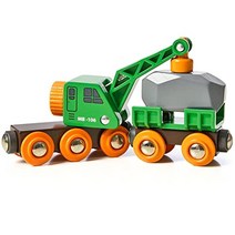 BRIO 브리오 그린 크레인 마차 33698, 1개, 상품명참조