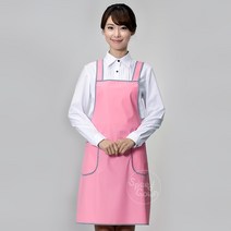 AH1944 핑크레자앞치마-단면방수/우레탄/양면방수/시장앞치마/시장/정육점/우레탄방수/봉사활동/단체/식당/캠페인/수산시장/농산물시장/상인앞치마