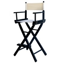 영화배우 감독의자 접이식 높이의자 원목 간이 캠핑 체어 스툴 야외캔버스의자 바메이크업 전시용, D. 탑 블랙 흰색