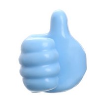 js마스크걸이 어린이집 현관 매직 후크 모자 걸이 벽 문 엄지 모양 무타공, 블루