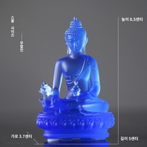 뮷즈 부처상 약사 청금석 색상 구루 불교 동상, A.약사불의 일종  작은 나팔