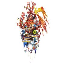 MU 3D 금속 DIY 직소 퍼즐 성인용 어린이용 문 팰리스 페글라이 요정 섬 모델 키트 레이저 절단 선물, [08] F