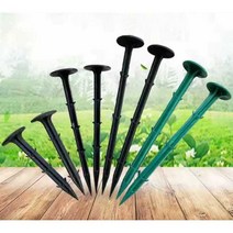 고정핀 제초매트 잔디 못 못핀 고정못 플라스틱 잔디, 블랙 16cm