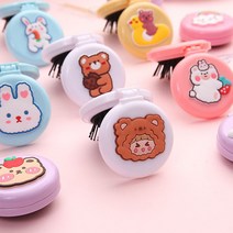 PKFARM 5P 원형 미니 귀요미 휴대용 빗거울세트, 5개, 랜덤발송