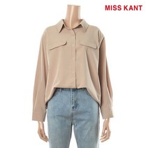 [미스칸트] 여성 카라넥 투 포켓 블라우스_KNBLM304