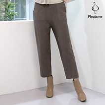 [플리츠미] 포켓 배색 니트 배기 팬츠