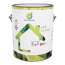 노루페인트 친환경 수성페인트 순앤수 멀티 3.8L 계란광, 체리블로섬